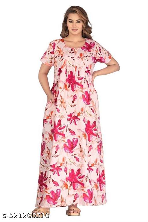 NIGHTY-GAWN-PINK-BABITA- - amamestyle