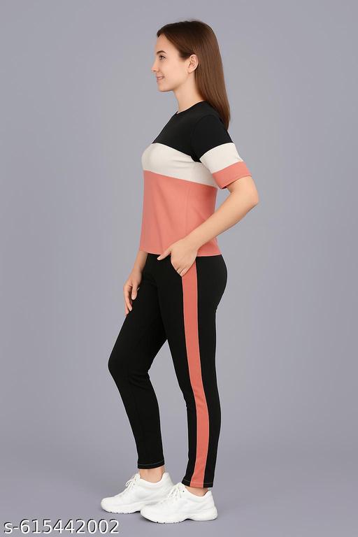 LILAS Women's Round Neck Pink Colour Short Sleeve Night Dress | Pajama Set | Comfortable Sleepwear | Casual Wear | Stylish Tracksuit & Gymwear | Women Nightsuits | Ladies Night Wear | stylish nightsuit for women | Latest Nightdress and Nightsuit | Girls Nightwear | Trendy Nightwear - amamestyle