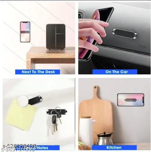 1PC Original Single Hand USE Magnetic Mobile Phone Holder for Car Dashboard/Car Phone Mount (Strong & Safe Magnets) - for Use in Car/Bike/Office/Home - Compatible with All Mobiles - Myshopic 