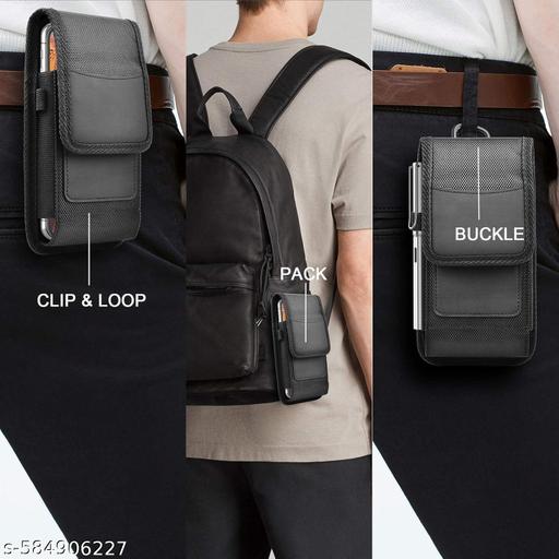 B Boo 1 Pc Men’s XXL Mobile Purse Holster – Waist Belt Clip Pouch and Nylon Cell Phone Case with Card Holder – Durable Mobile Phone Bag for Convenience and Security(Pack of 1) - Myshopic 