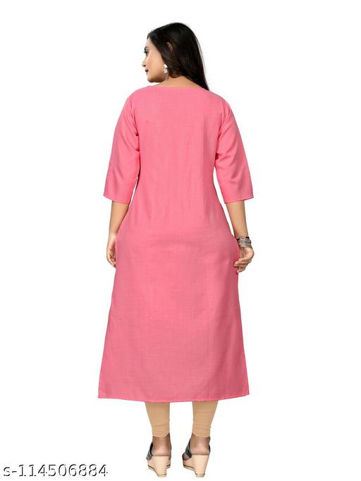 New Cotton Embroidered Plus Size Kurtis - Myshopic 
