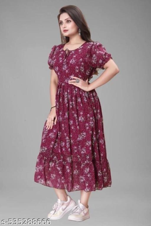 Woman Fit and Flare Gown  - Myshopic 
