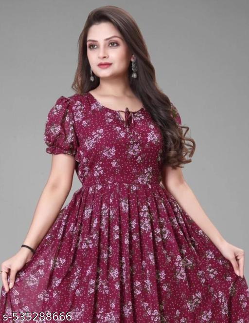Woman Fit and Flare Gown  - Myshopic 