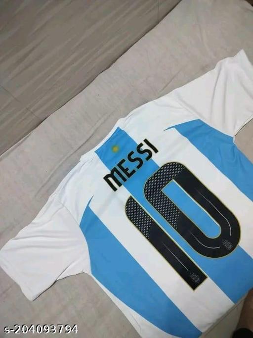 Argentina Messi Jersey crafted in premium polyester for comfort and performance. Perfect football t-shirt for true fans. - jersivo
