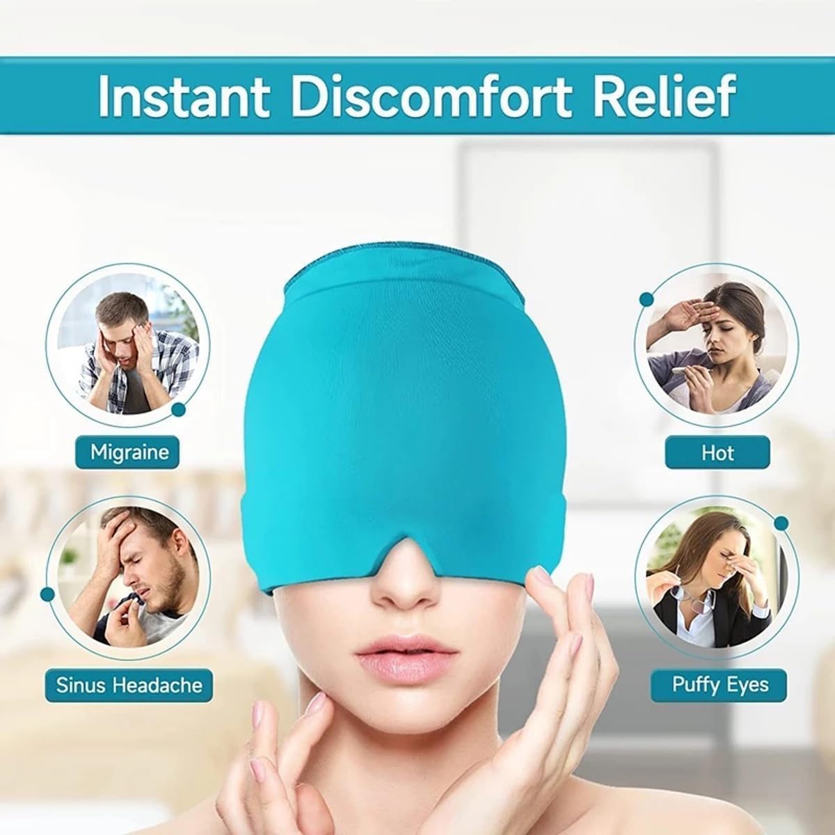 Viral Migraine & Headache Relief Cap – Comfort Cool Therapy for Fast Pain Ease - Pocketbuy