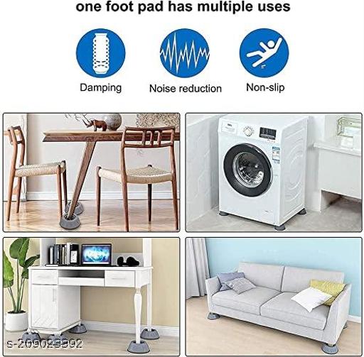 Anti Vibration Pad with Suction Cup Feet, Fridge Washing Machine Feet Pads Leveling Feet Anti Walk Pads Shock Absorber Furniture Lifting Base - Anuloria 