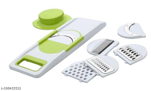 6 in 1 Slicer & Grater with Safety Holder & Extra Sharp V Blade, Includes 6 Detachable Slicers, Ripple, Greater Suitable for Onion, Carrot, Tomato, Cucumber, Beat & Vegetable - Anuloria 