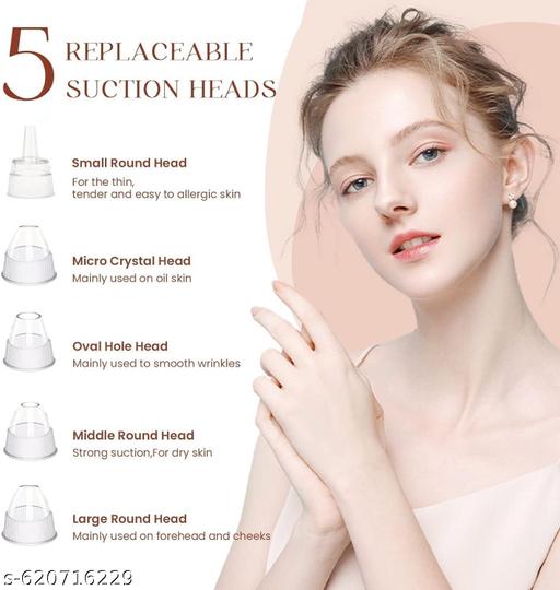 EDICON 5 in 1 Multi-Function Blackhead Whitehead Remover Device, Skin Cleaner, Pimple Removal Tool, Acne Pimple Cleaner Vacuum Suction for Men and Women (5 in 1 derma suction) - ZenVrae
