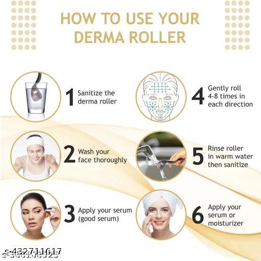 Revivo Hairfall COntroller Derma Roller with 540 Titanium Alloy Micro Needles 0.5 mm | Suitable for Beard Also | Reduces Hair Fall | Stimulates Hair Follicles | Easy to use - REVIVO