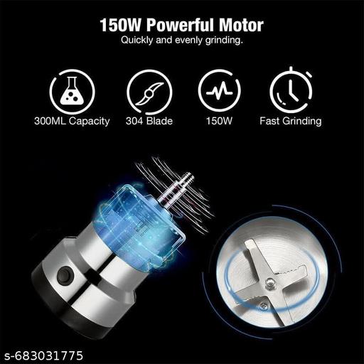 Nima Mixer Grinder Smash Machine Stainless Steel Multifunctional Electric Grinder & Coffee Maker Mini Spice, Dry Masala Grinder for Beans, Nuts & Grains, Household Mixer Grinder - Anuloria 