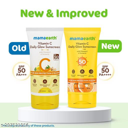 Vitamin C Daily Glow Sunscreen with Vitamin C & Turmeric for Sun Protection & Glow - 50 g - Triffystore 