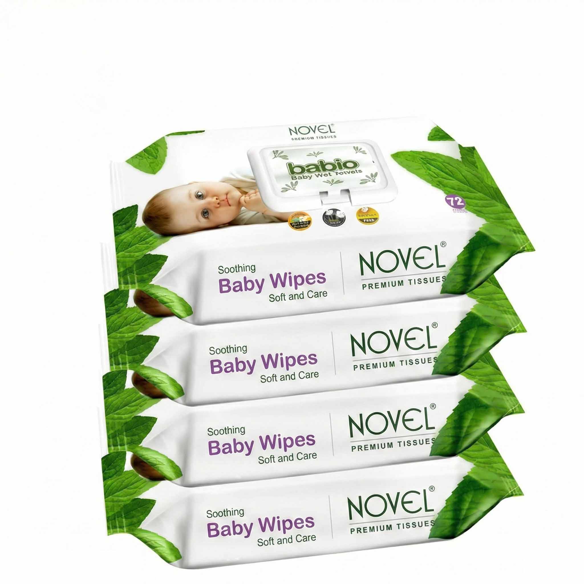 Baby Wipes 72 Sheets pack of 3/with Lid - Nayizan
