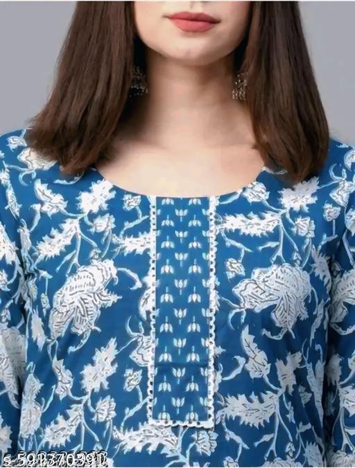 COTTON KURTI SET FOR WOMEN AND GIRLS  - Triffystore 