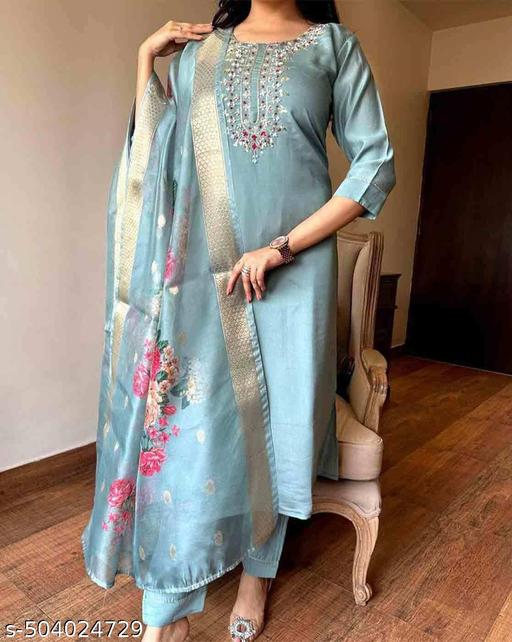 olive kurta set 02 - Triffystore 