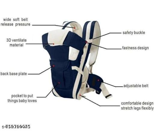 The Trendy Superior Quality Baby Carry Bag with Adjustable head Support ,padded waist ,safety belt sling Baby Carry bag  3-24 months (navy blue ) Mother bag | Baby sling | carry bag for New Born ,0,1,2 year | BABY BAG |Carry bag for kids  - KIDDOSAFE SHOPE
