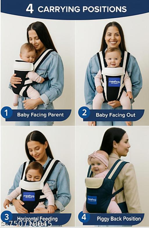 The Trendy Superior Quality Baby Carry Bag with Adjustable head Support ,padded waist ,safety belt sling Baby Carry bag  3-24 months (navy blue ) Mother bag | Baby sling | carry bag for New Born ,0,1,2 year | BABY BAG |Carry bag for kids  - KIDDOSAFE SHOPE