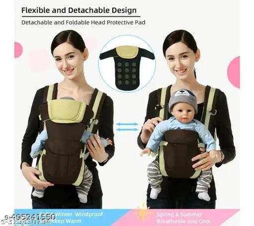 Baby carrier , baby sleeping bag, Bags for 0 to 2 Years | Baby with Safety Belt | Baby , Carry Bag | Baby - 4 in 1 Bag-Unique Kids Bags & Backpacks (single) Kids Bags & Backpacks (BLACK) - KIDDOSAFE SHOPE