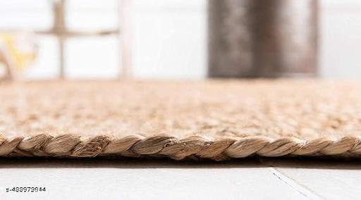 Ridhima Handloom  100 %  Natural  Jute  Round  Mat  For  Your Bed Room , Dining Room ,Living Room (Size 61X61 cm, Set of 1 Pack )  - Triffystore 