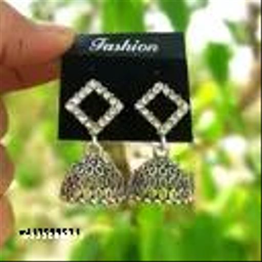 Iconique Indian Dangle Earrings Set of 6, Brass and Copper with Oxidized Silver Plating - Threads N Trendz