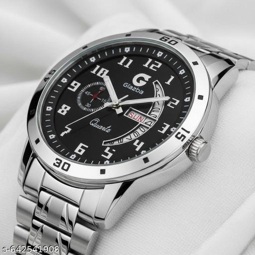 Men Day and Date Function Stainless Steel Chain Watch - Homebucket