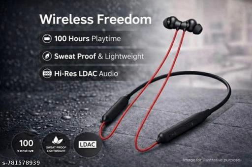 Wireless Neckband Z2 ANC, #NECKBAND With Type C Fast Charging and Long Lasting 100 Hours Playtime Battery, Magnetic On/Off, Hi-res LDAC Audio,Call Controls,Extra Bass, Sweat Proof, High Bluetooth Connectivity( multicolour) pack of 1 - Khan’s Hub