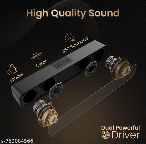 M423SP PORTABLE HOME TV SOUNDBAR Dynamic Thunder Sound 2400mAh Battery 10 W Bluetooth Soundbar (Black, Stereo Channel) 01 - Khan’s Hub