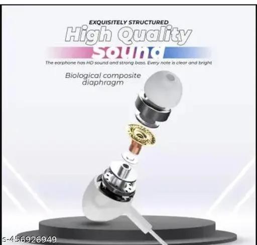 wired earphones pack of 3 ( 1 black , 1 white , 1 red ) best quality good sound - Khan’s Hub