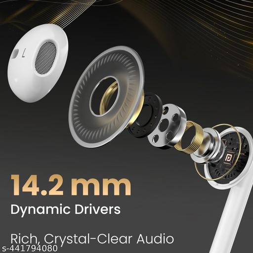 Conch Theta A in Ear 3.5mm Wired Earphones with In Line HD Mic, Powerful Audio, 14.2mm Dynamic Driver, Unique Earbuds Design, TPE Anti Tangle Wire,In line,Wide Compatibility(White) - Khan’s Hub