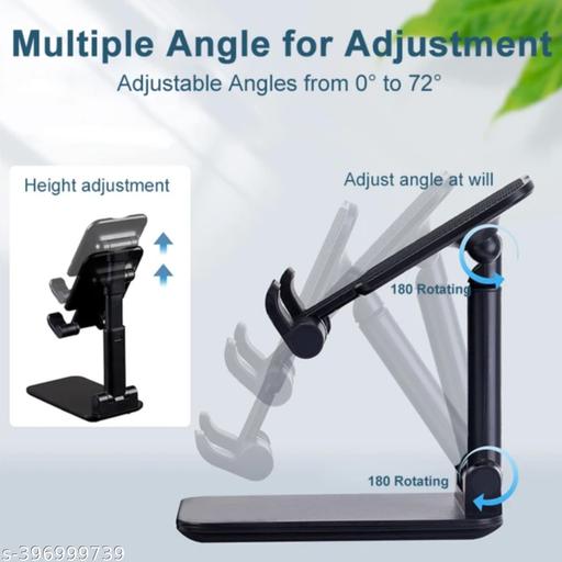 Mobile stand holder  phone stand perfect for online study class bed Home Desktop Heavy duty Foldable All smartphone mobile holder multifunction working stand - Khan’s Hub