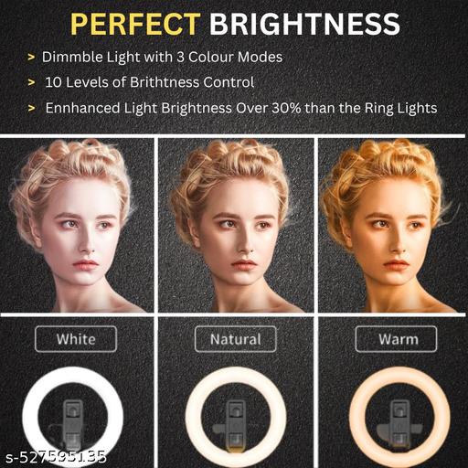 "10-Inch RGB Ring Light with 7FT Adjustable Tripod Stand & Collar Mic | Dimmable Multi-Color LED Light for YouTube, Vlogging, Live Streaming, Photography & Makeup | Sturdy & Extendable Tripod | High-Quality Clip-On Microphone for Clear Audio - Khan’s Hub