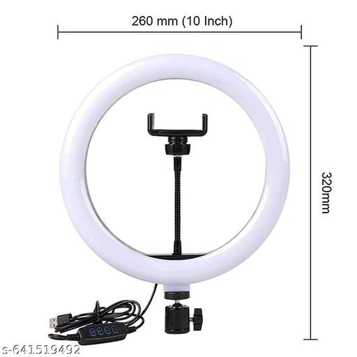LED Ring Light with Phone Holder | 10 Inch | 3 Mode Lighting | USB Powered - Khan’s Hub