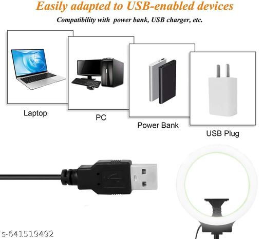 LED Ring Light with Phone Holder | 10 Inch | 3 Mode Lighting | USB Powered - Khan’s Hub