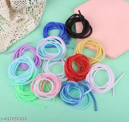 4 Pieces Mobile Charging Cable & Earphones Wire Protector Cable Protector (Multi Color) - Khan’s Hub