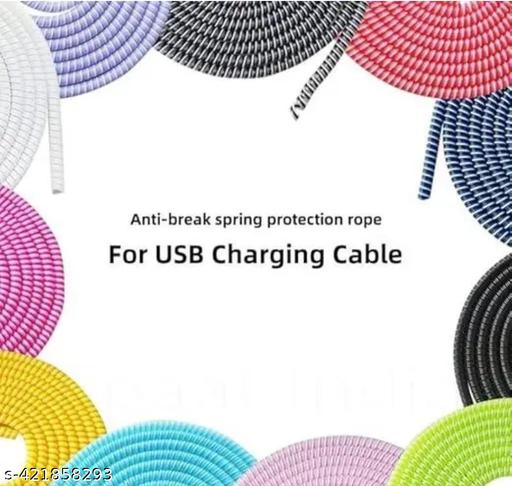4 Pieces Mobile Charging Cable & Earphones Wire Protector Cable Protector (Multi Color) - Khan’s Hub