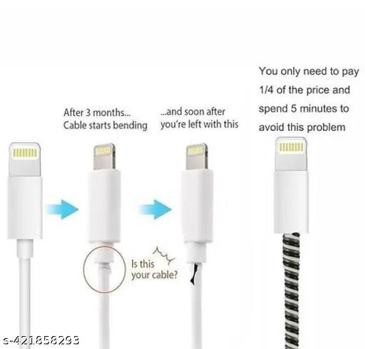 4 Pieces Mobile Charging Cable & Earphones Wire Protector Cable Protector (Multi Color) - Khan’s Hub