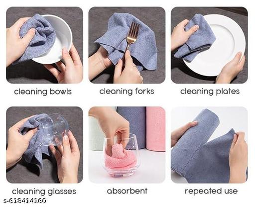 stuffy cart - Microfiber Cleaning Cloth Roll 25x25CM – Reusable Tear-Away Towels Washable Super Absorbent Lint Free Cleaning Rags for Kitchen, Car, Garage and Home (Multicolor, 20 Pack) (1) - Khan’s Hub