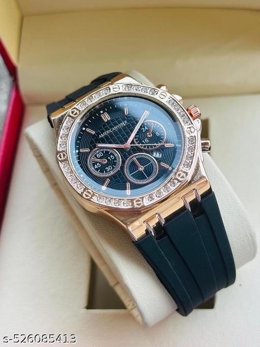 Brandnded Ring Diamonds Calendar Silicone Strap Casual Business Versatile Jewellery boys and men's Luxury Quartz Watches couple watch  - Khan’s Hub