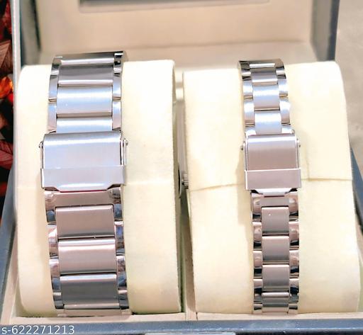 Luxury Green Dial Silver Stainless Steel wedding gift couple watches couple watch set - Men & Women - Khan’s Hub