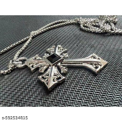 Stylish cross street wear fashion hip hop fashion jewellery unisex for men and women neck chain with pendant  - Khan’s Hub