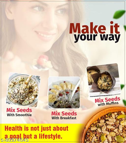 5 in 1 Mix Seeds For Weight Loss | Include Chia, Flax, Pumpkin, Sunflower & Watermelon Seeds | Rich Source of Omega-3 & Anti-Oxidants Rich l Good For Skin, Hair & Health l Healthy Diet Mix Seeds_200gm - Myshopic 