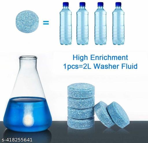 ACUTAS Car Windshield Glass Cleaner Tablet Window Cleaner Safe Compact Effervescent Tablets Detergent Fine Concentrated Solid Tablet Concentrate Vehicle Glass Cleaner (Pack of 25) - Khan’s Hub