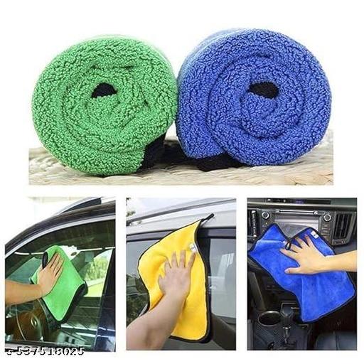 Microfiber Cleaning Cloth Car Vehicle washing Cloth Daily Kitchen Cleaning Towel Lint-free GSM 600 Pack 4 pcs size - 40* 40 cm - Khan’s Hub