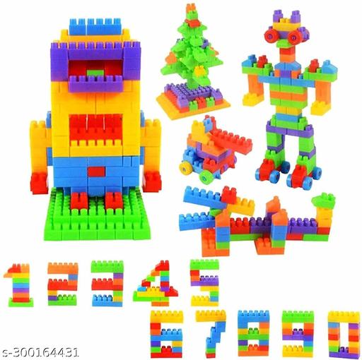 DIY Best 45+ pics Baby Gift Building Blocks,Creative Learning Educational Toy for Kids Puzzle Assembling Shape Building Unbreakable Toy Set (50+ Pieces) - Molor Buildulticing Toys - Khan’s Hub