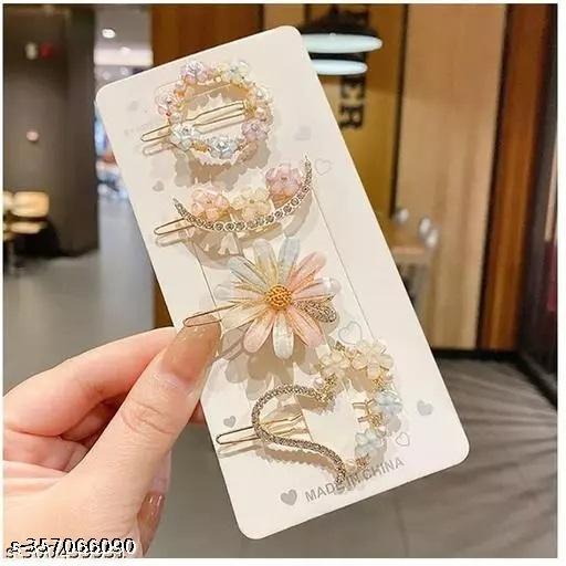 Korean Fancy Bling lady girls women kids hair accessories 04 pcs - Khan’s Hub