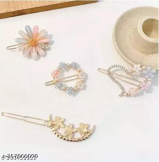 Korean Fancy Bling lady girls women kids hair accessories 04 pcs - Khan’s Hub
