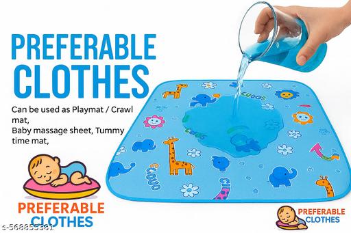 Preferable Clothes Newborn Baby Cotton Sheet with Waterproof Layer | Baby Bedding & Changing Mat for 0–6 Month Babies Pack of 2 - Khan’s Hub