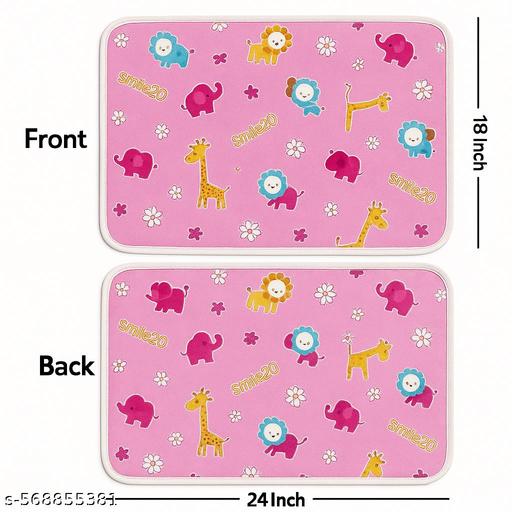 Preferable Clothes Newborn Baby Cotton Sheet with Waterproof Layer | Baby Bedding & Changing Mat for 0–6 Month Babies Pack of 2 - Khan’s Hub