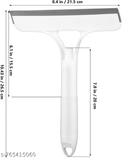 Portable Car Window Cleaner Spray Wiper, Built-In Spray Bottle Glass Wiper for Windshield, Mirrors, Bathroom Tiles & Shower Glass, Fast Streak-Free Cleaning, Smooth Rubber Blade, Multi-Purpose Home & Car Cleaning Tool (1 PC) (MULTI COLOUR) - LimiCart