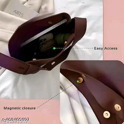 Tote Brown Stylish  Spacious Handbag for Women's girls  Tote bag college Travel Gorgeous Alluring Bag HANDBAGS for girls and women's top collection Ladies Purse  - Billionairekart