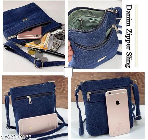 VOGUISH STYLISH DENIM SLING BAG FOR WOMEN AND GIRLS   - Billionairekart